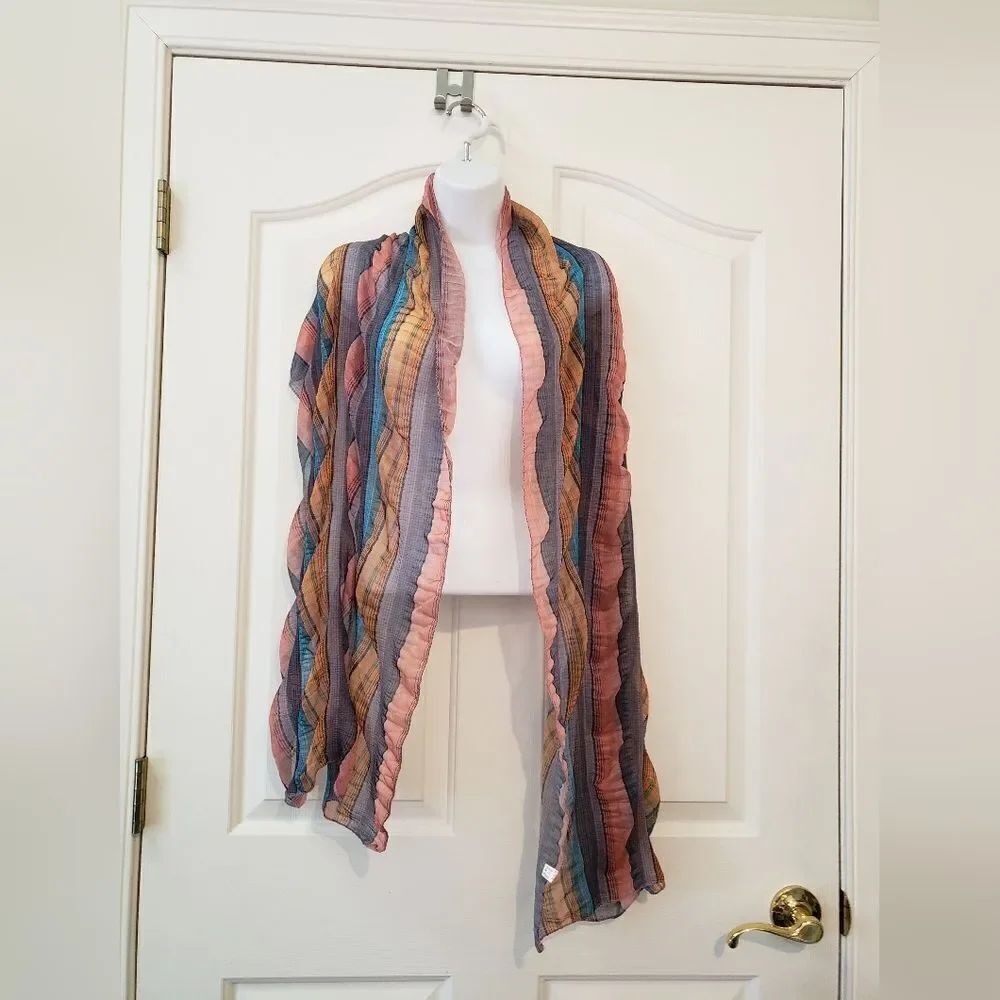 Multicolor Striped Scarf - Picture 2 of 2